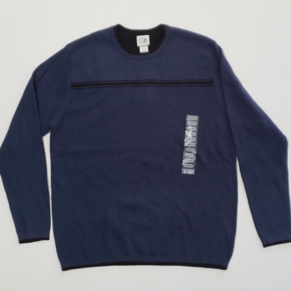 Geoffrey Beene Mens Medium Sweater navy/black NWT - Picture 1 of 4